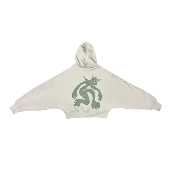 Graphic Figure Cropped Hoodie