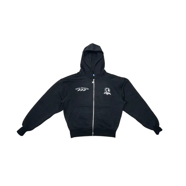 N.R.F.C : CLUB OF FURY WARM UP PLEATED HOODIE BLACK