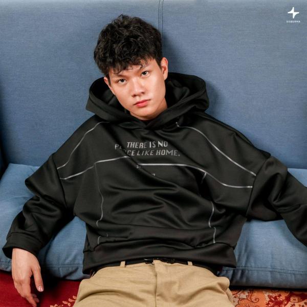 SISBURMA NPLH Double-Layer Reversible Rectangle Hoodie