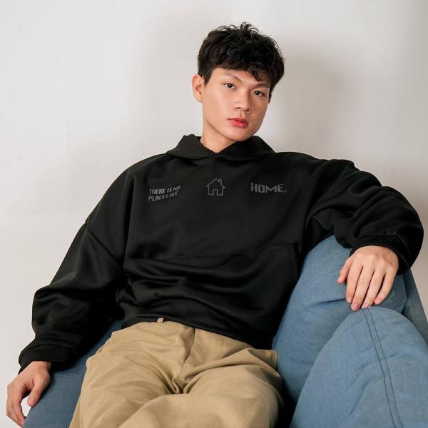 SISBURMA NPLH Double-Layer Reversible Rectangle Hoodie